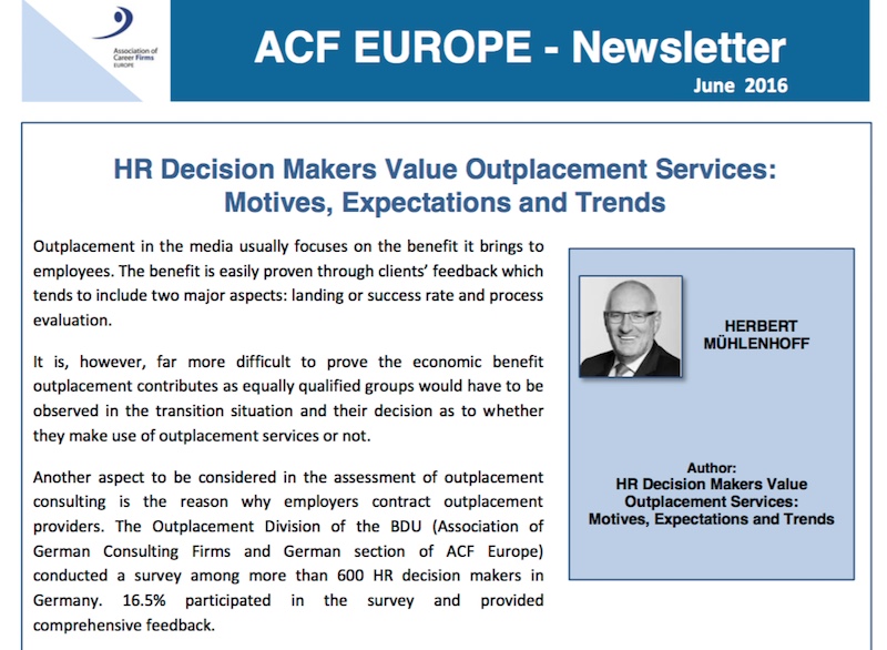 HR Verantwortliche legen Wert auf Outplacement: Motive, Erwartungen und Trends